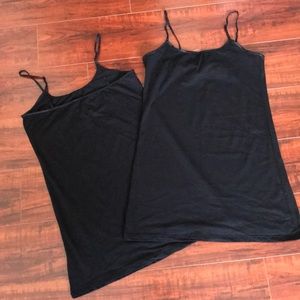 BN 2 Plus Size Black Camisole Adjustable Strap